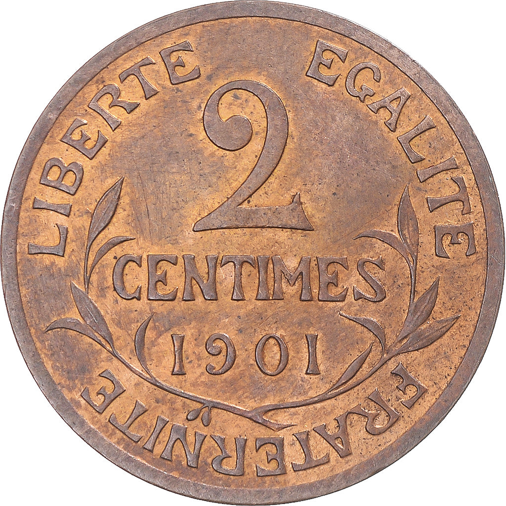 Coin, France, Dupuis, 2 Centimes, 1901, Paris, EF(40-45), Bronze, KM:841