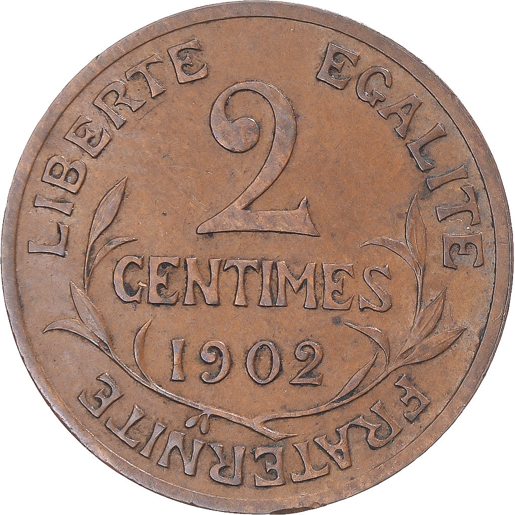 Moeda, França, Dupuis, 2 Centimes, 1902, Paris, EF(40-45), Bronze, KM:841