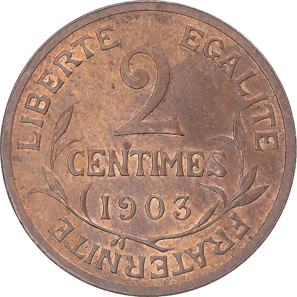 Munten, Frankrijk, Dupuis, 2 Centimes, 1903, Paris, ZF+, Bronzen, KM:841