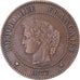 Coin, France, Cérès, 2 Centimes, 1877, Paris, AU(50-53), Bronze, KM:827.1