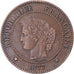 Coin, France, Cérès, 2 Centimes, 1877, Paris, AU(50-53), Bronze, KM:827.1