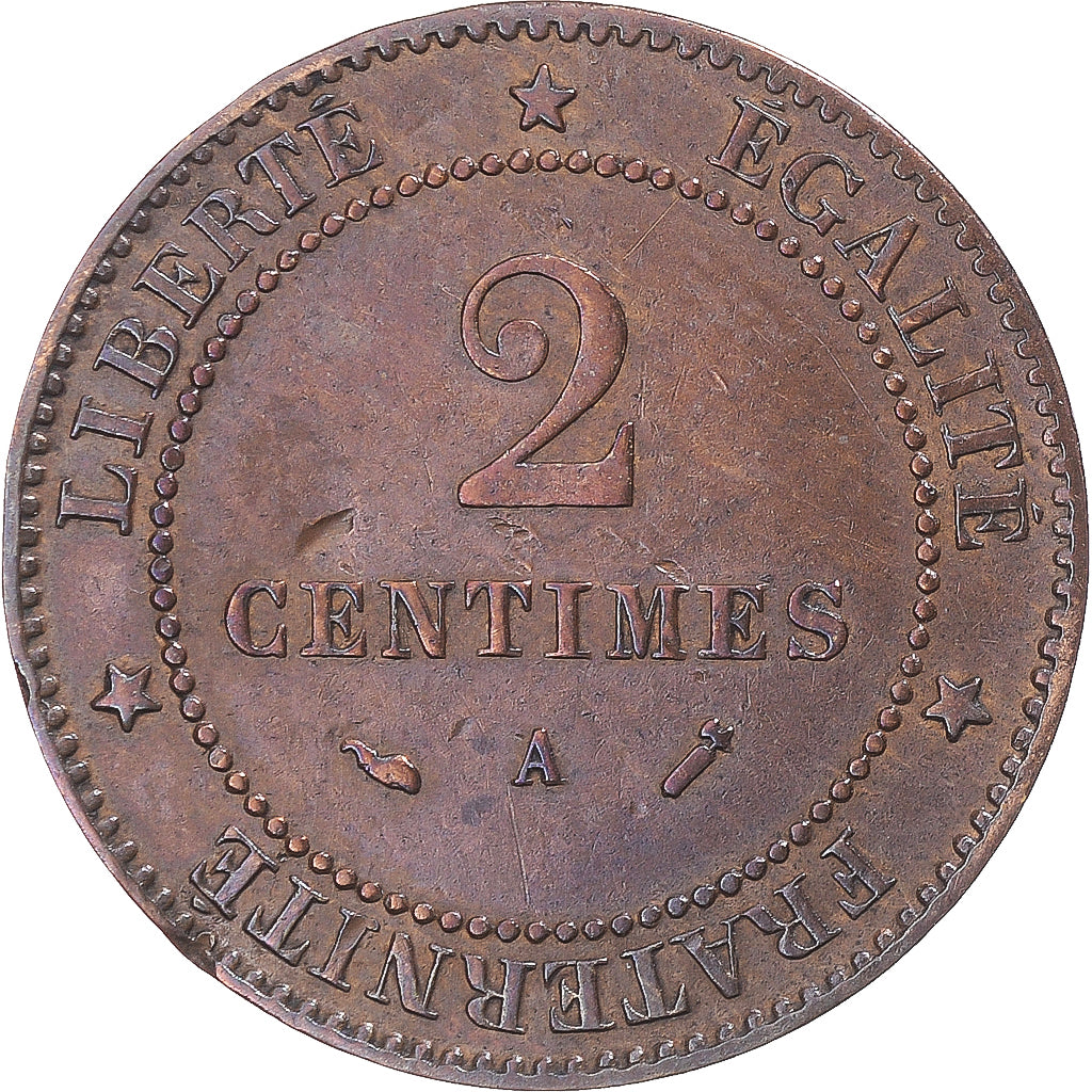 Coin, France, Cérès, 2 Centimes, 1888, Paris, EF(40-45), Bronze, Gadoury:105