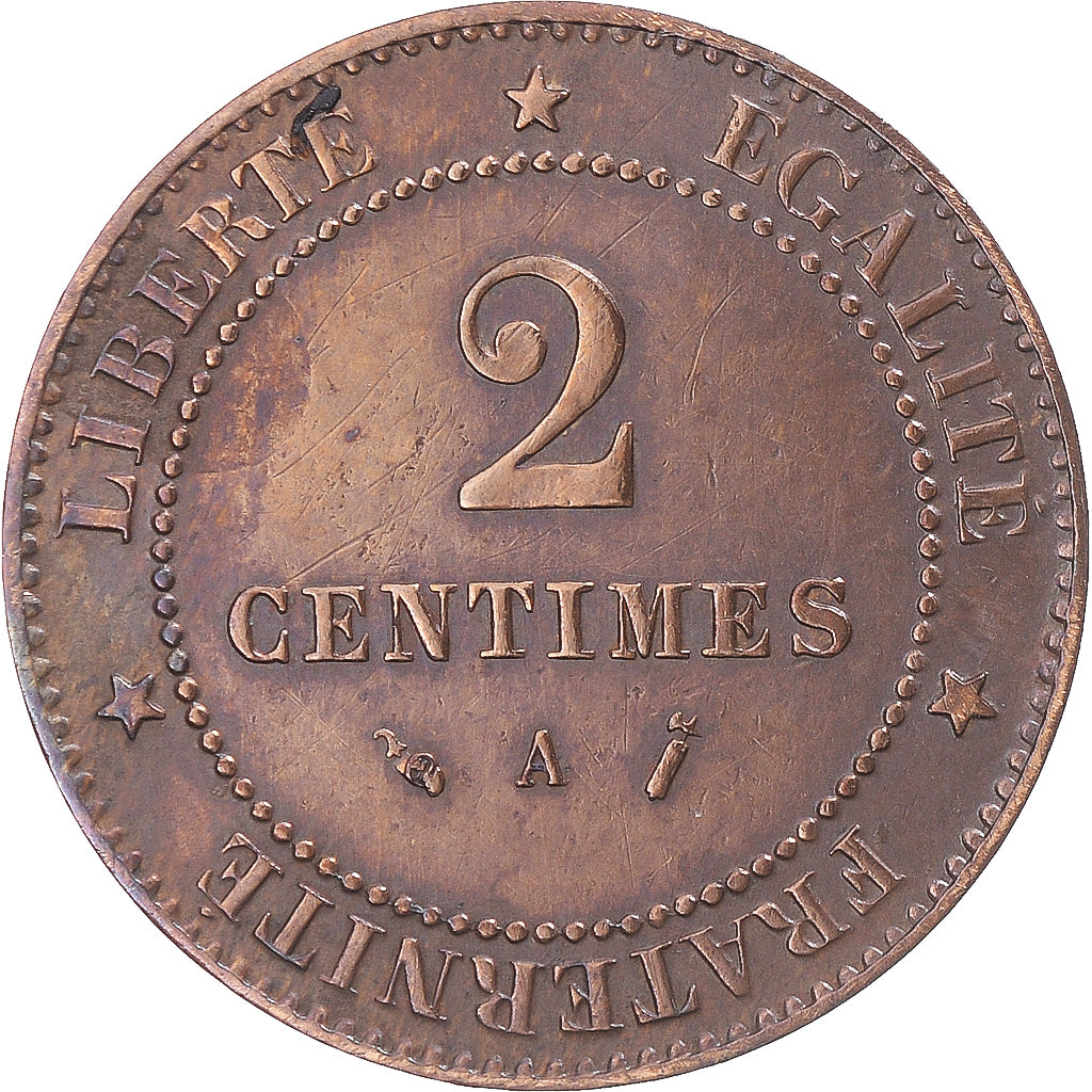 Coin, France, Cérès, 2 Centimes, 1889, Paris, EF(40-45), Bronze, Gadoury:105