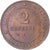 Moneta, Francja, Cérès, 2 Centimes, 1890, Paris, AU(50-53), Brązowy