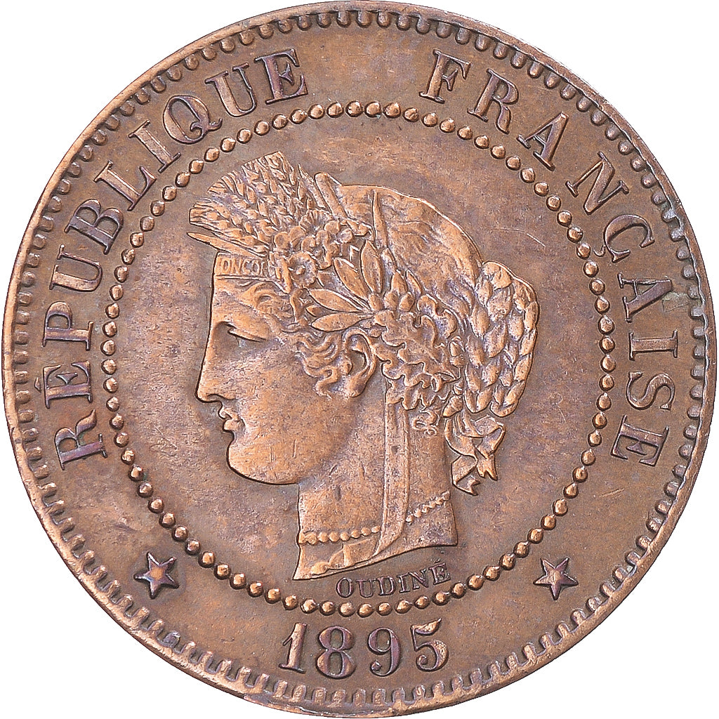 Münze, Frankreich, Cérès, 2 Centimes, 1895, Paris, SS+, Bronze, Gadoury:105