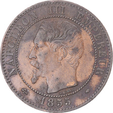 Moneta, Francia, Napoleon III, 2 Centimes, 1855, Marseille, MB+, Bronzo
