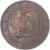Moneda, Francia, Napoleon III, 2 Centimes, 1855, Marseille, BC+, Bronce