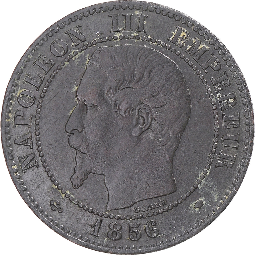 Munten, Frankrijk, Napoleon III, 2 Centimes, 1856, Marseille, FR, Bronzen