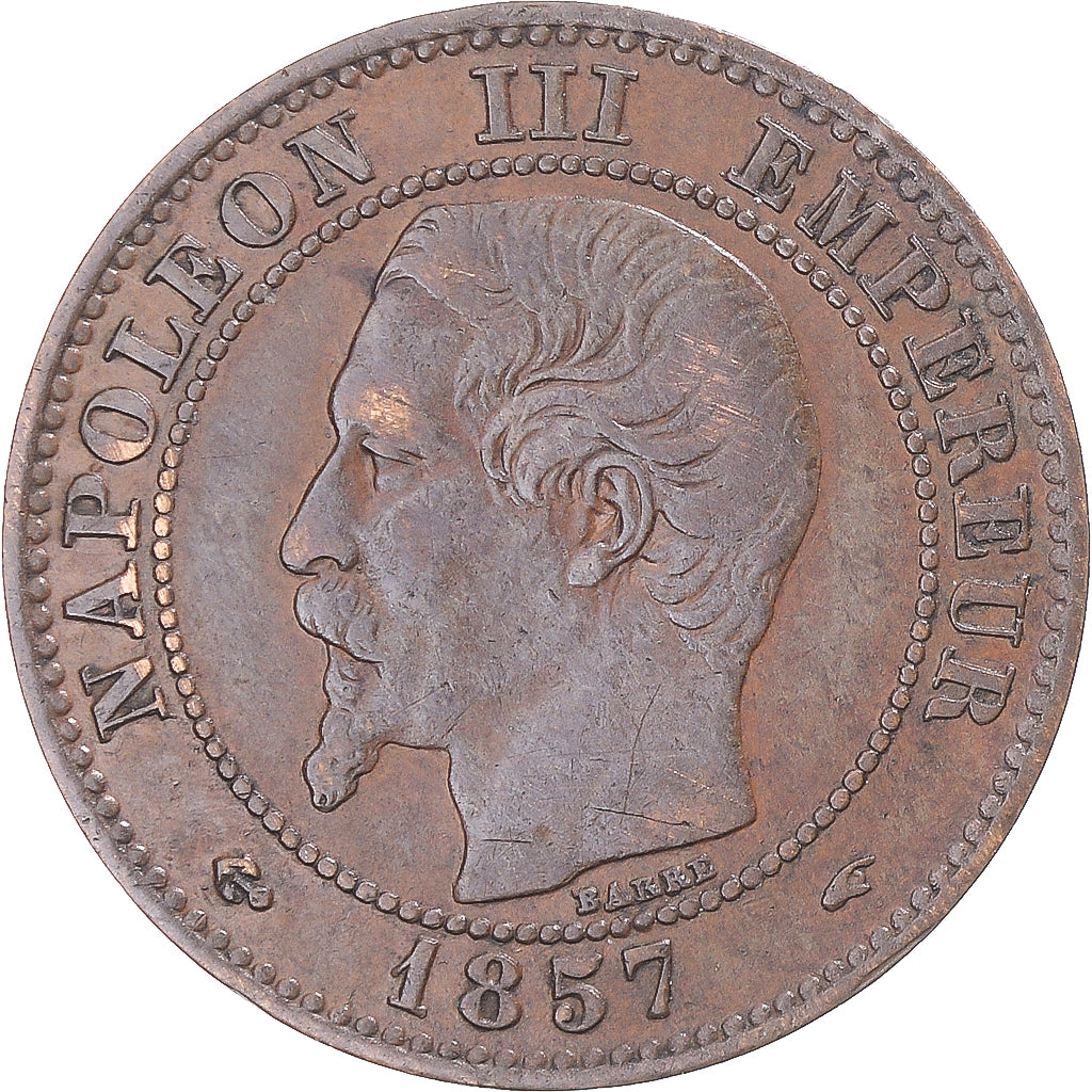Coin, France, Napoleon III, 2 Centimes, 1857, Paris, VF(30-35), Bronze