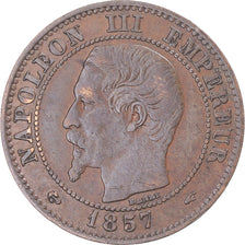 Coin, France, Napoleon III, 2 Centimes, 1857, Paris, VF(30-35), Bronze