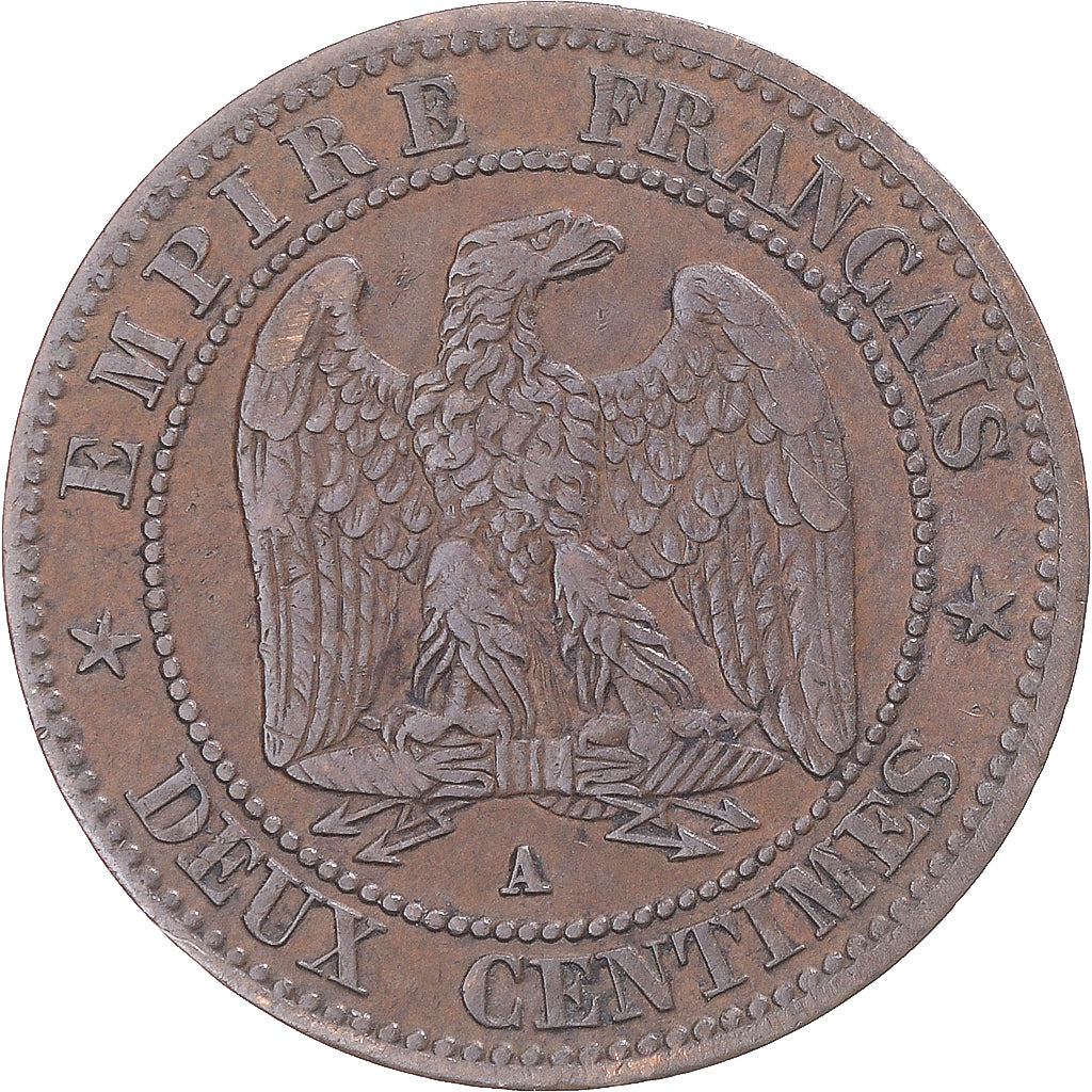 Coin, France, Napoleon III, 2 Centimes, 1857, Paris, VF(30-35), Bronze