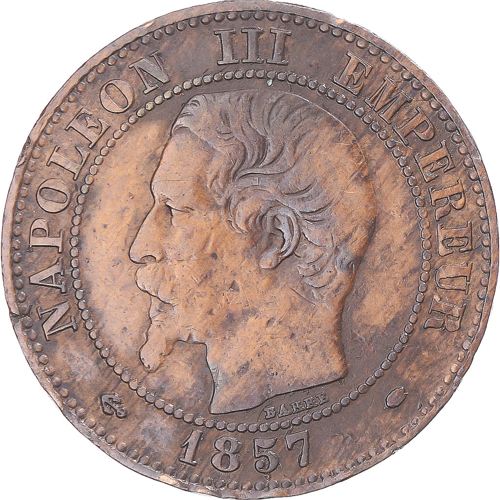 Munten, Frankrijk, Napoleon III, 2 Centimes, 1857, Marseille, FR, Bronzen