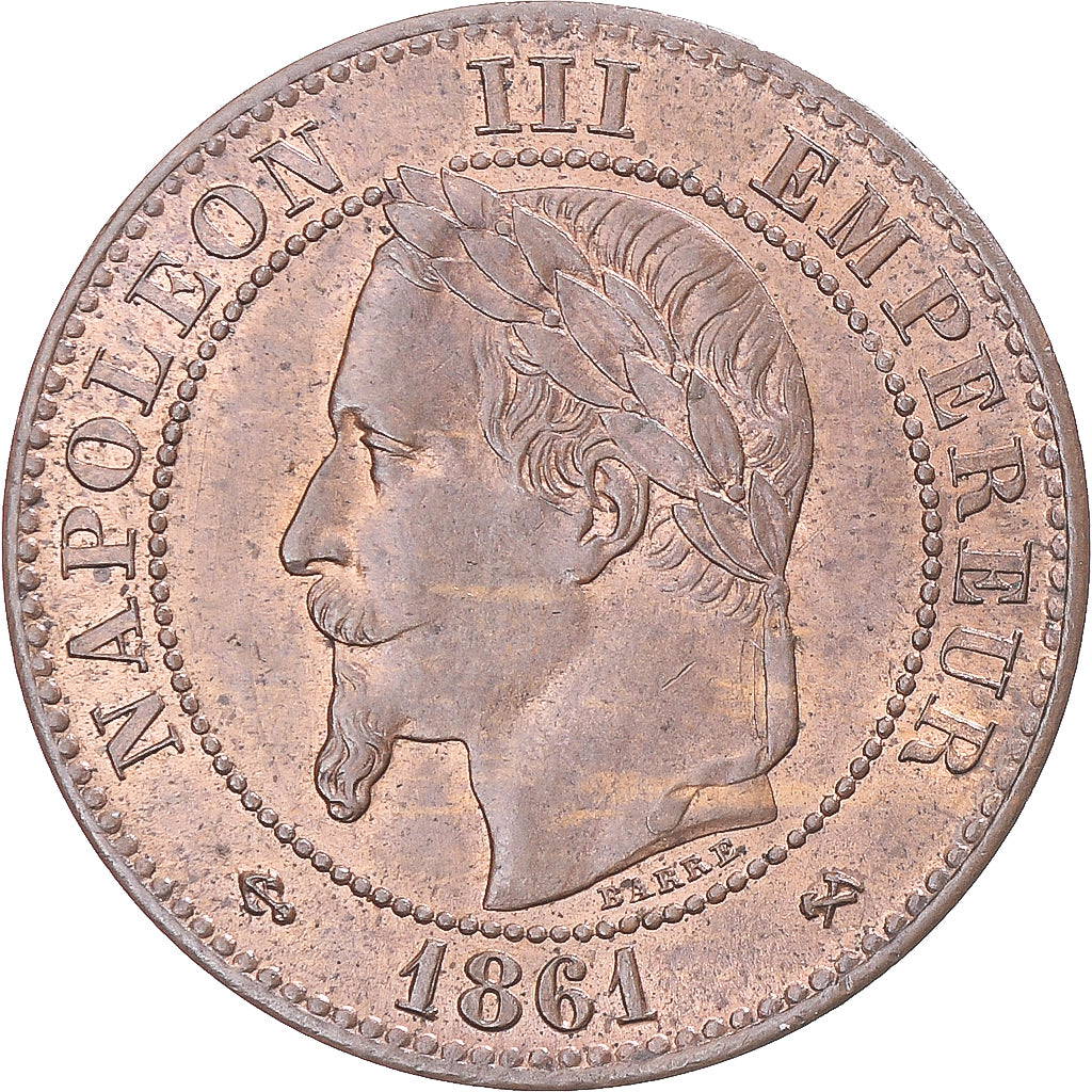 Munten, Frankrijk, Napoleon III, Napoléon III, 2 Centimes, 1861, Bordeaux, PR