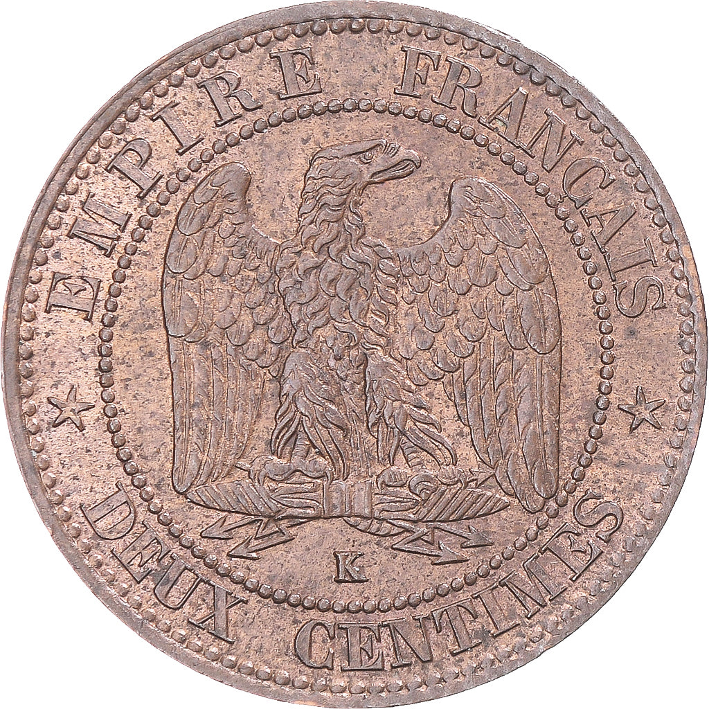 Munten, Frankrijk, Napoleon III, Napoléon III, 2 Centimes, 1861, Bordeaux, PR