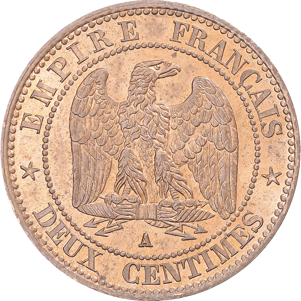 Coin, France, Napoleon III, Napoléon III, 2 Centimes, 1862, Paris, AU(55-58)