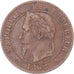 Moneda, Francia, Napoleon III, 2 Centimes, 1862, Bordeaux, MBC, Bronce