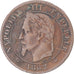 Moneta, Francia, Napoleon III, 2 Centimes, 1862, Bordeaux, MB+, Bronzo