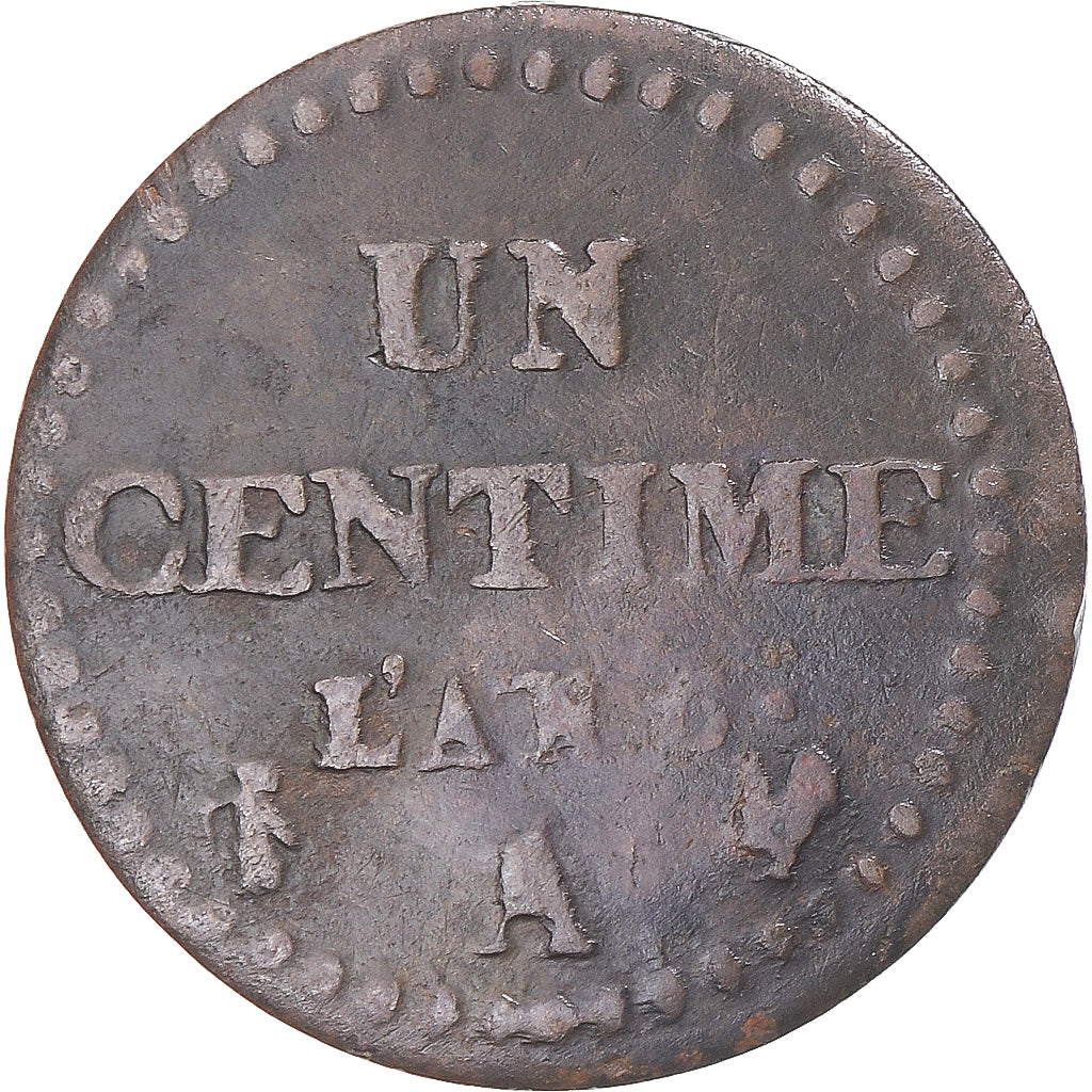 Coin, France, Dupré, Centime, AN 6, Paris, VF(30-35), Bronze, KM:646