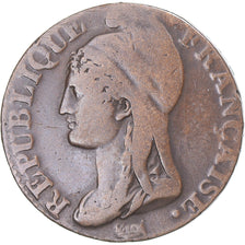 Coin, France, Dupré, 5 Centimes, AN 4, Paris, VF(20-25), Bronze, KM:635.1