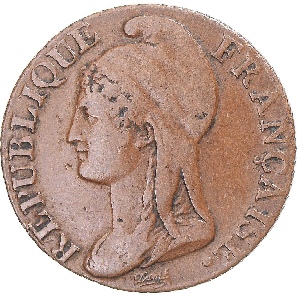Coin, France, Dupré, 5 Centimes, AN 4, Paris, VF(30-35), Bronze, KM:635.1