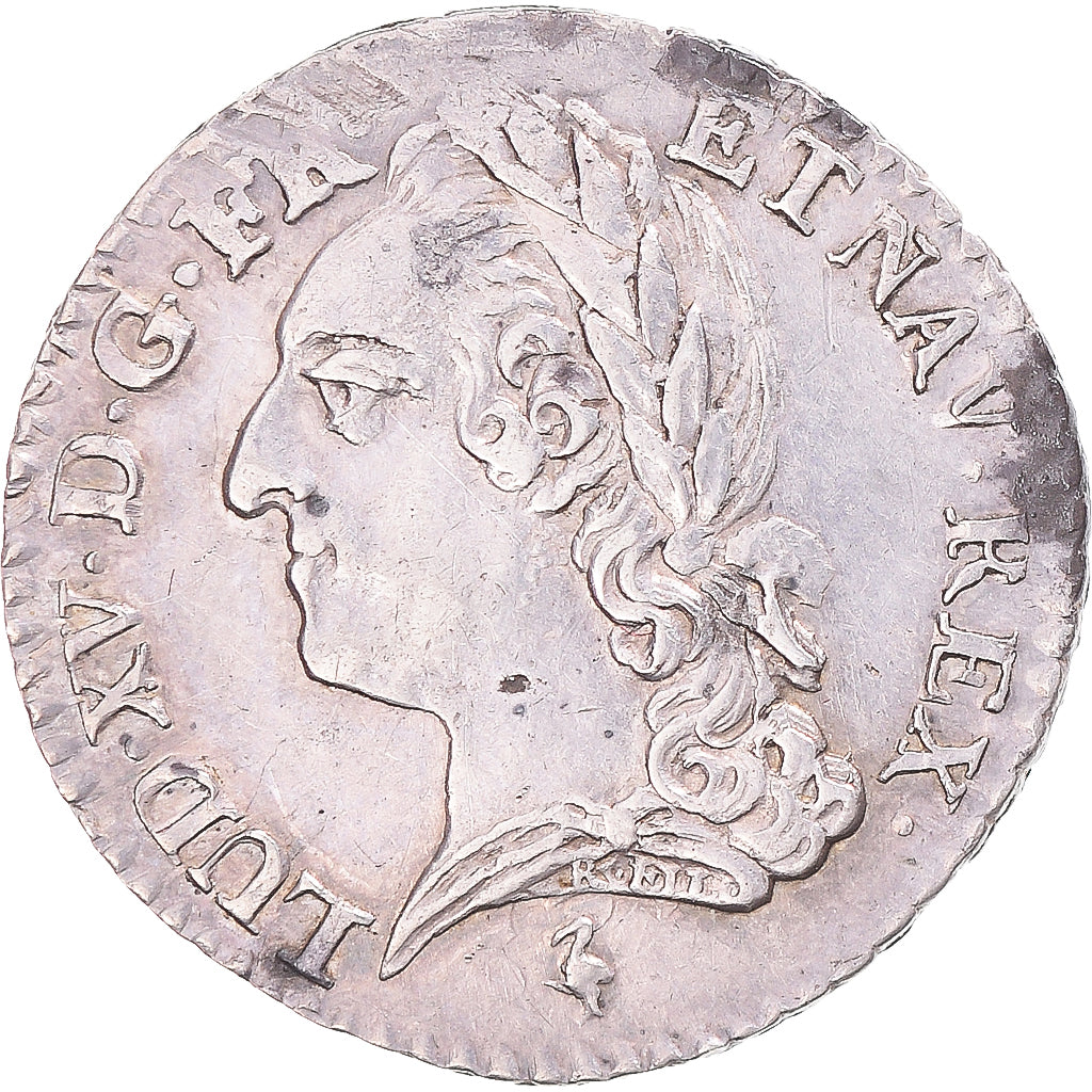 Frankrijk, Louis XV, 1/10 Ecu à la vieille tête, 1773, Paris, Zilver, ZF