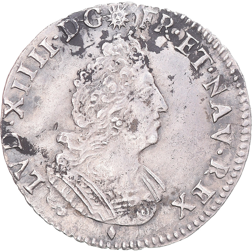 Coin, France, Louis XIV, 1/12 Ecu aux palmes, 1695, Aix-en-Provence, EF(40-45)
