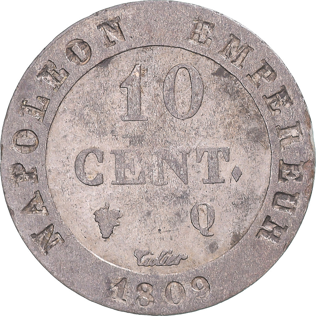 Münze, Frankreich, Napoléon I, 10 Centimes, 1809, Perpignan, SS, Billon