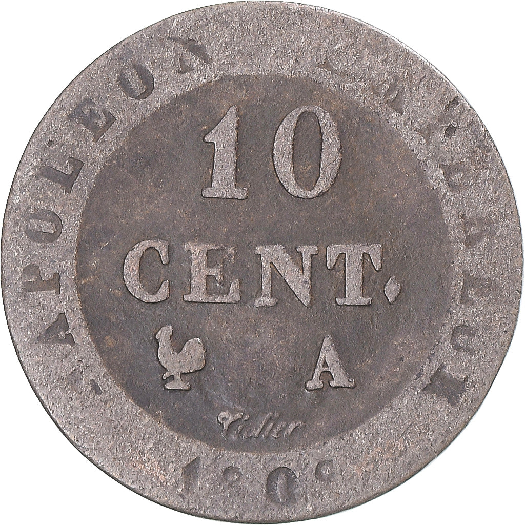 Monnaie, France, Napoleon I, 10 Centimes, 1808, Paris, B+, Billon