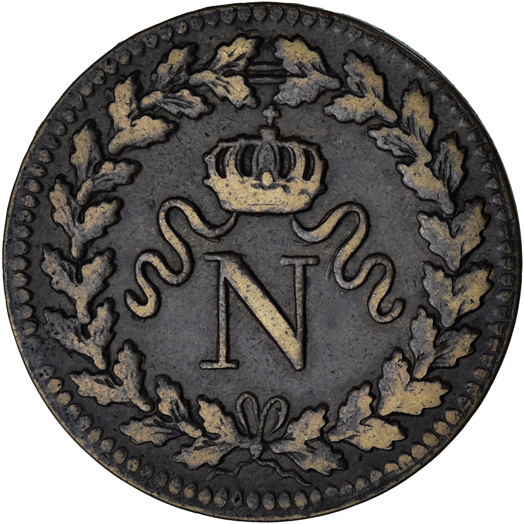 Monnaie, France, Napoleon I, Decime, 1815, Strasbourg, TB+, Bronze, Gadoury:195e