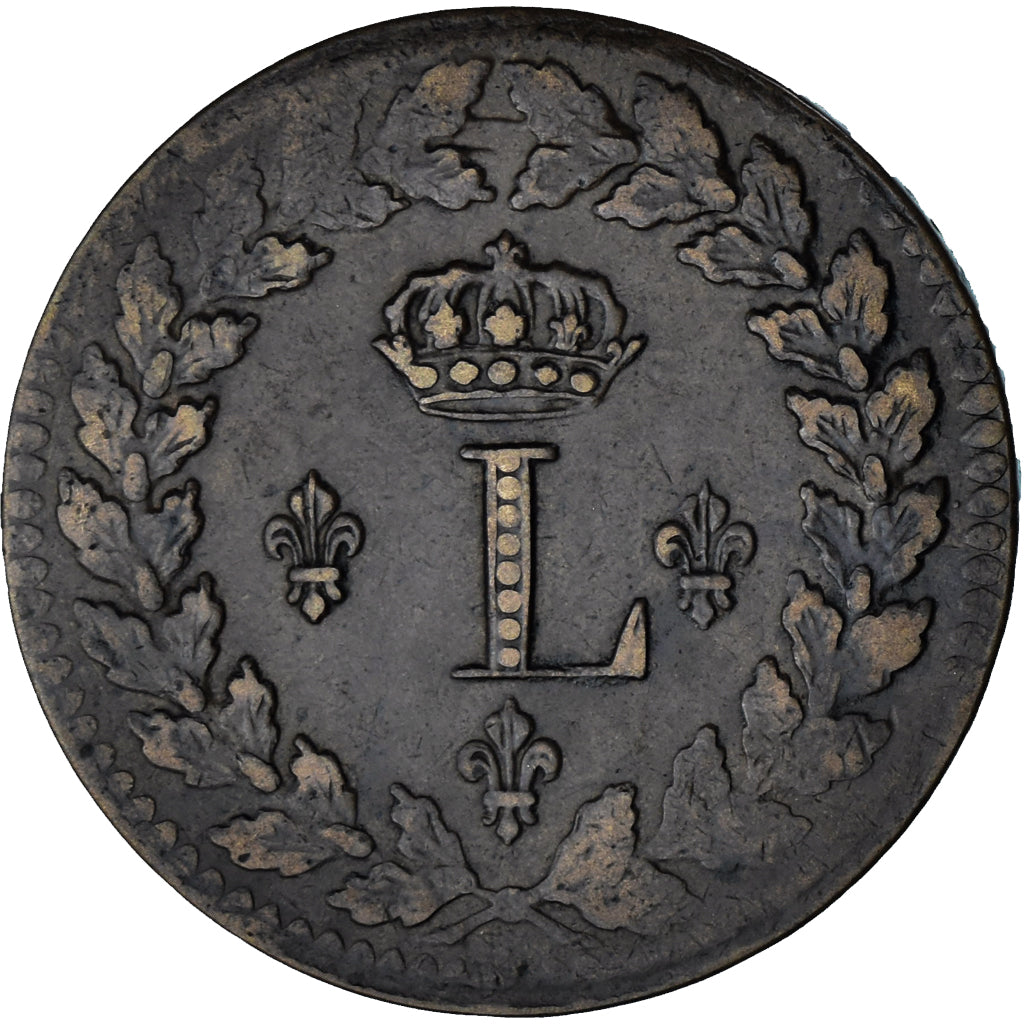 Coin, France, Louis XVIII, Decime, 1815, Strasbourg, EF(40-45), Bronze, KM:701