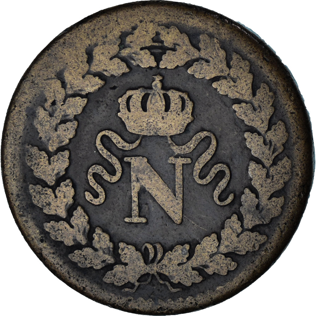 Münze, Frankreich, Napoléon I, Decime, 1814, Strasbourg, point after date