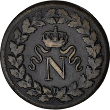 Coin, France, Napoléon I, Decime, 1814, Strasbourg, EF(40-45), Bronze, KM:700
