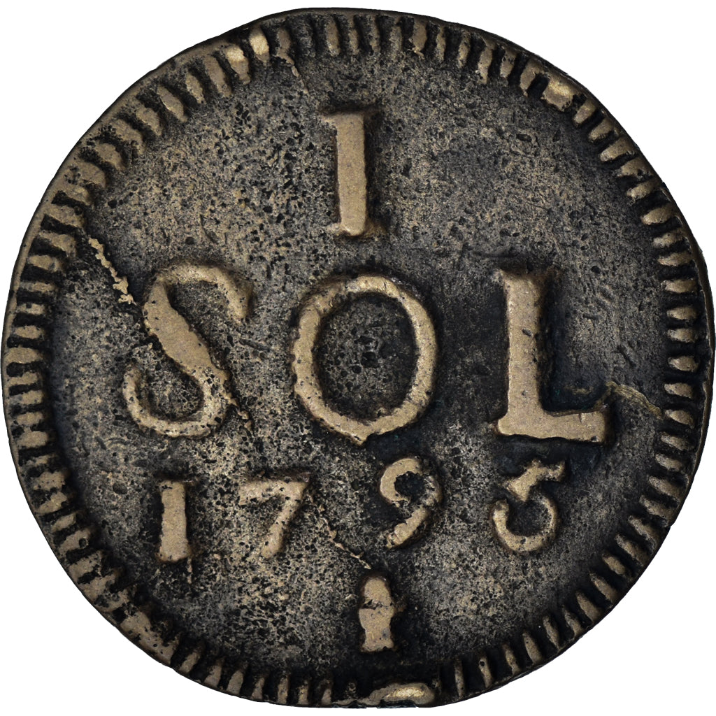 Coin, Luxembourg, Frans II, Sol, 1795, EF(40-45), Copper, KM:19