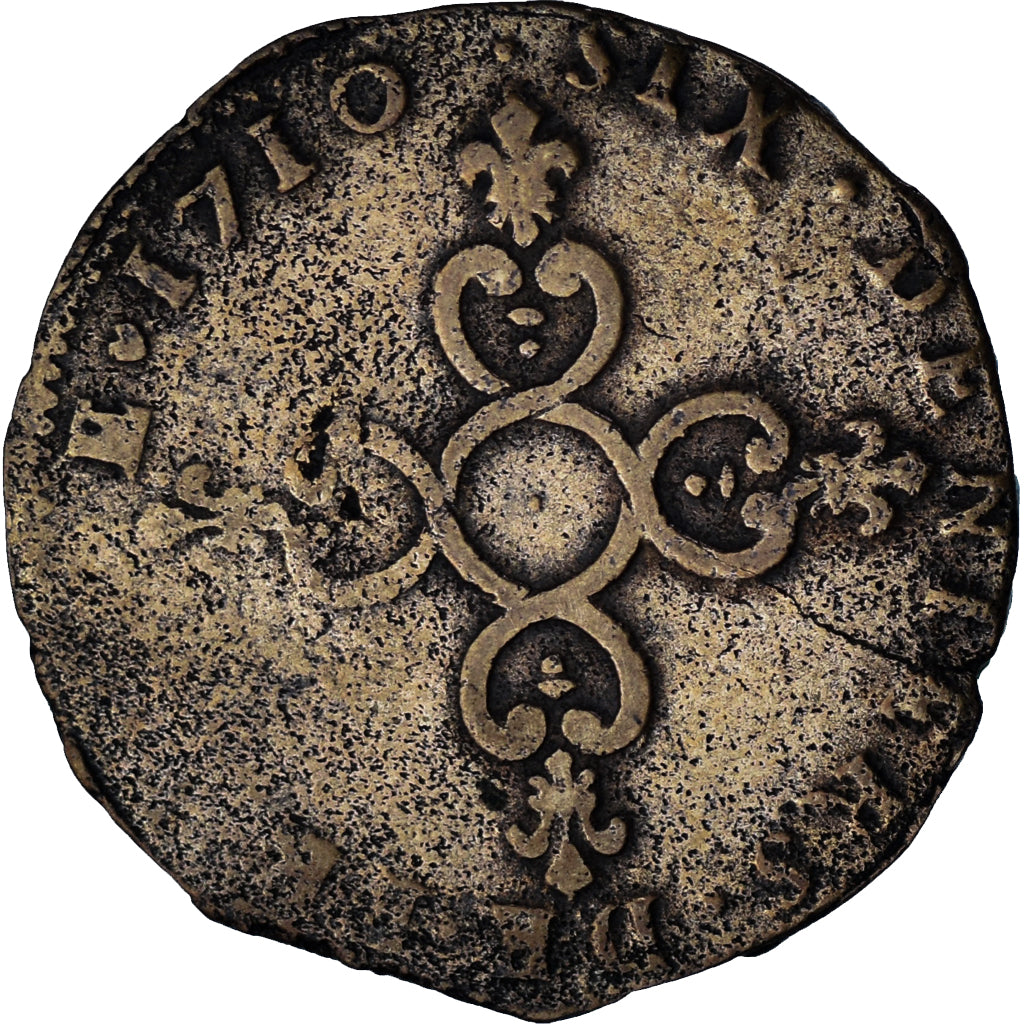 Moeda, França, Louis XIV, Six deniers dits « dardenne », 6 Deniers, 1710