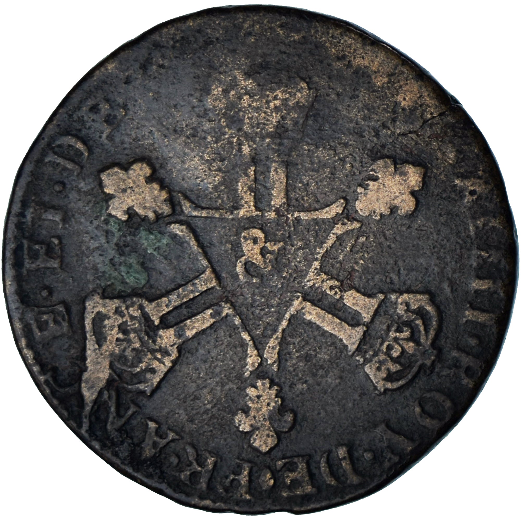 Moeda, França, Louis XIV, Six deniers dits « dardenne », 6 Deniers, 1710