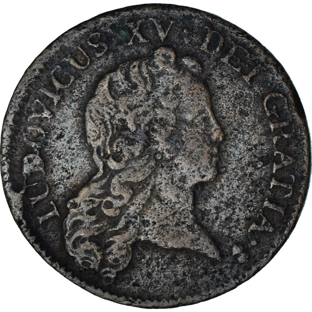 Moneda, Francia, Louis XV, Demi sol au buste enfantin, 1/2 Sol, 1721, Paris