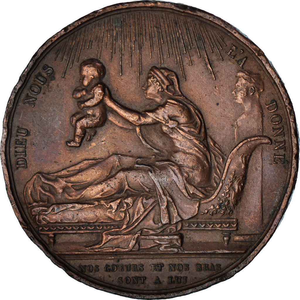 France, Medal, Naissance du Comte de Chambord, History, 1820, Gayrard