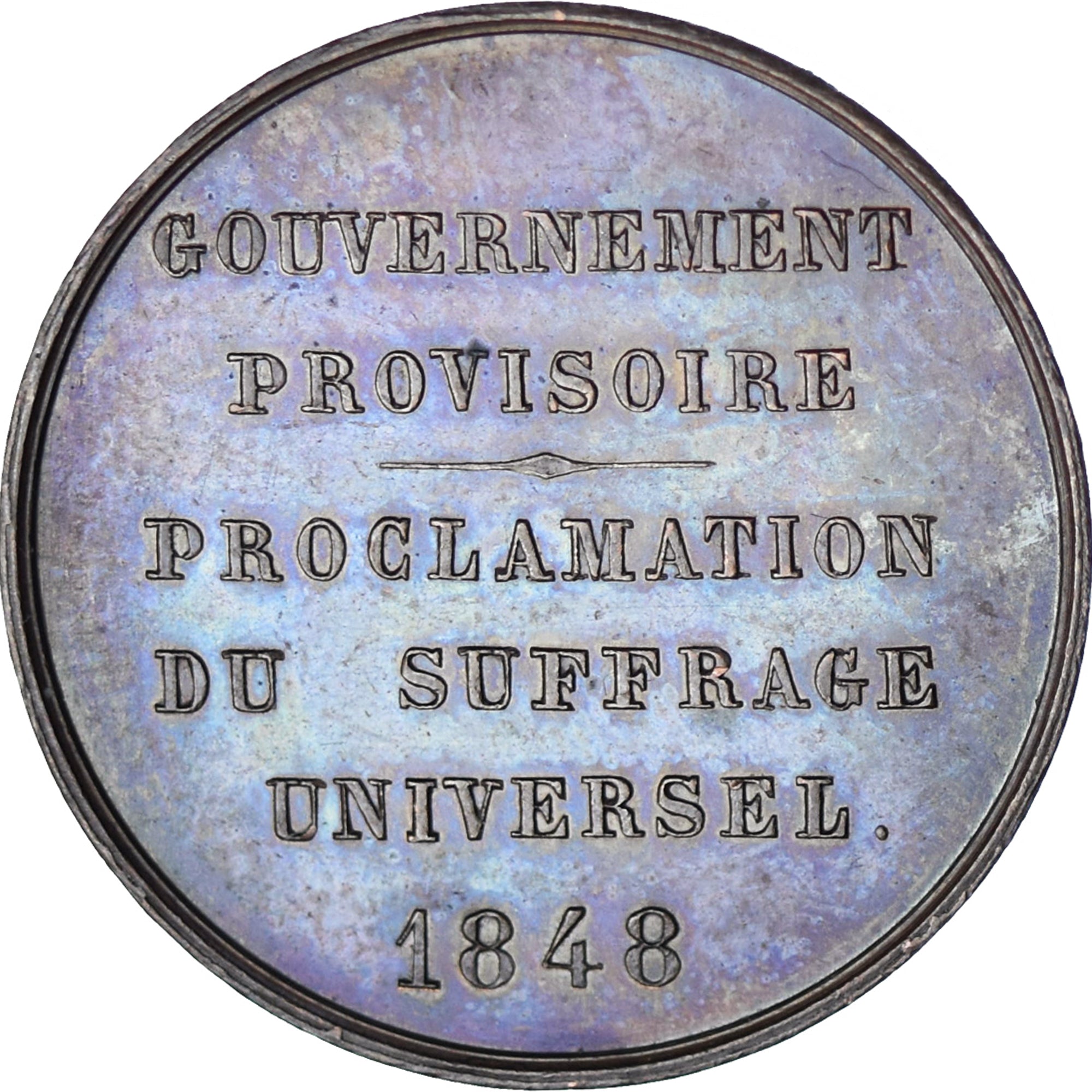France, Medal, Ledru Rollin , Proclamation Suffrage universel, Politics, 1848