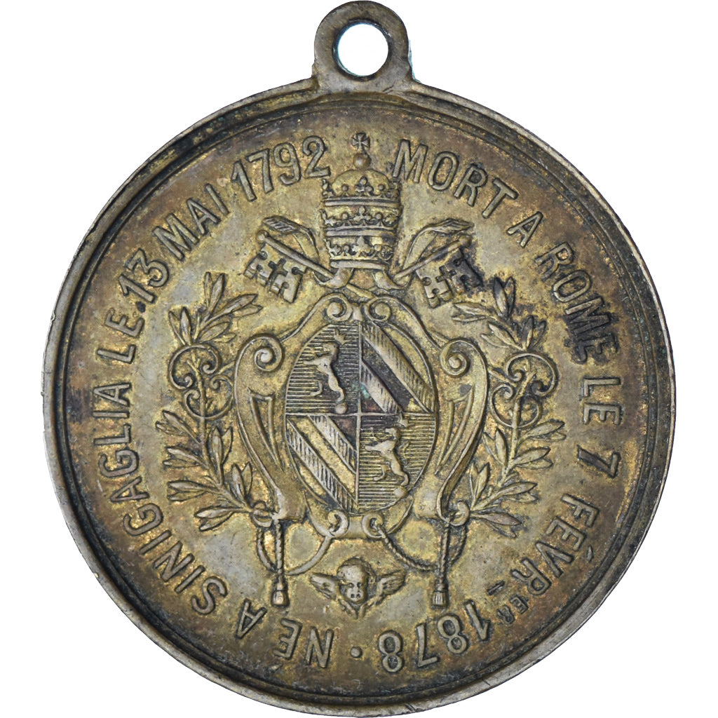 Vaticano, medalla, Décès du Pape Pie IX, Religions & beliefs, 1878, MBC