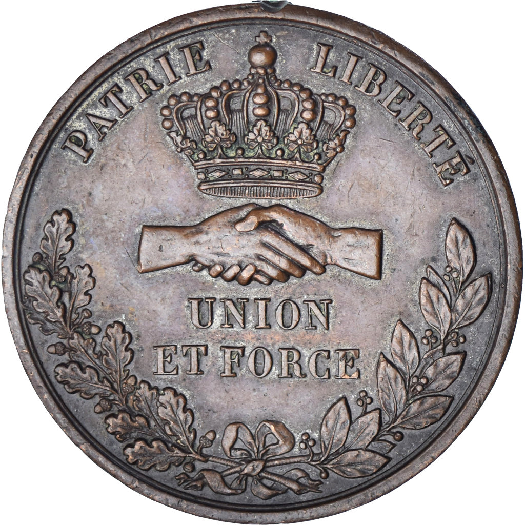 France, Token, Louis Philippe I, Union et Force, Fête Nationale, Nantes, 1831