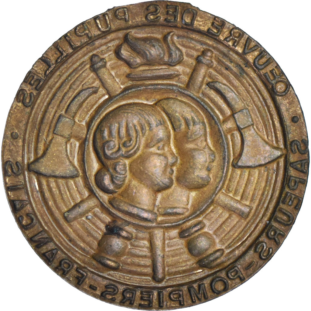 Francia, medaglia, Oeuvre des Pupilles des Sapeurs Pompiers Français, BB