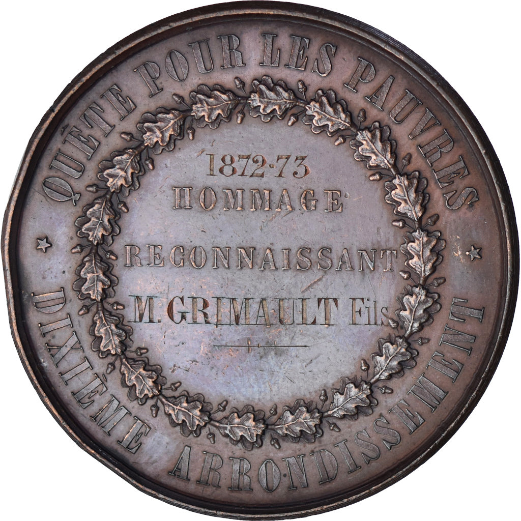 Frankreich, Medaille, Quête pour les pauvres, Dixième arrondissement