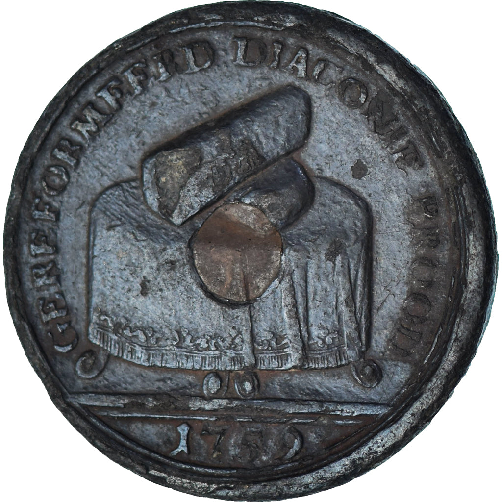 Netherlands, Token, Emergency Issues, Vergenoegd en dankbaar, 1752, F(12-15)