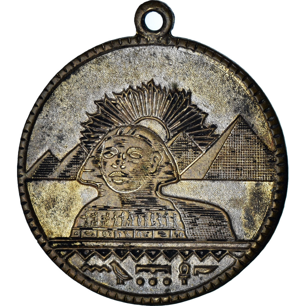 Egipto, medalla, Souvenir, Patrimoine Culturel, MBC, Latón