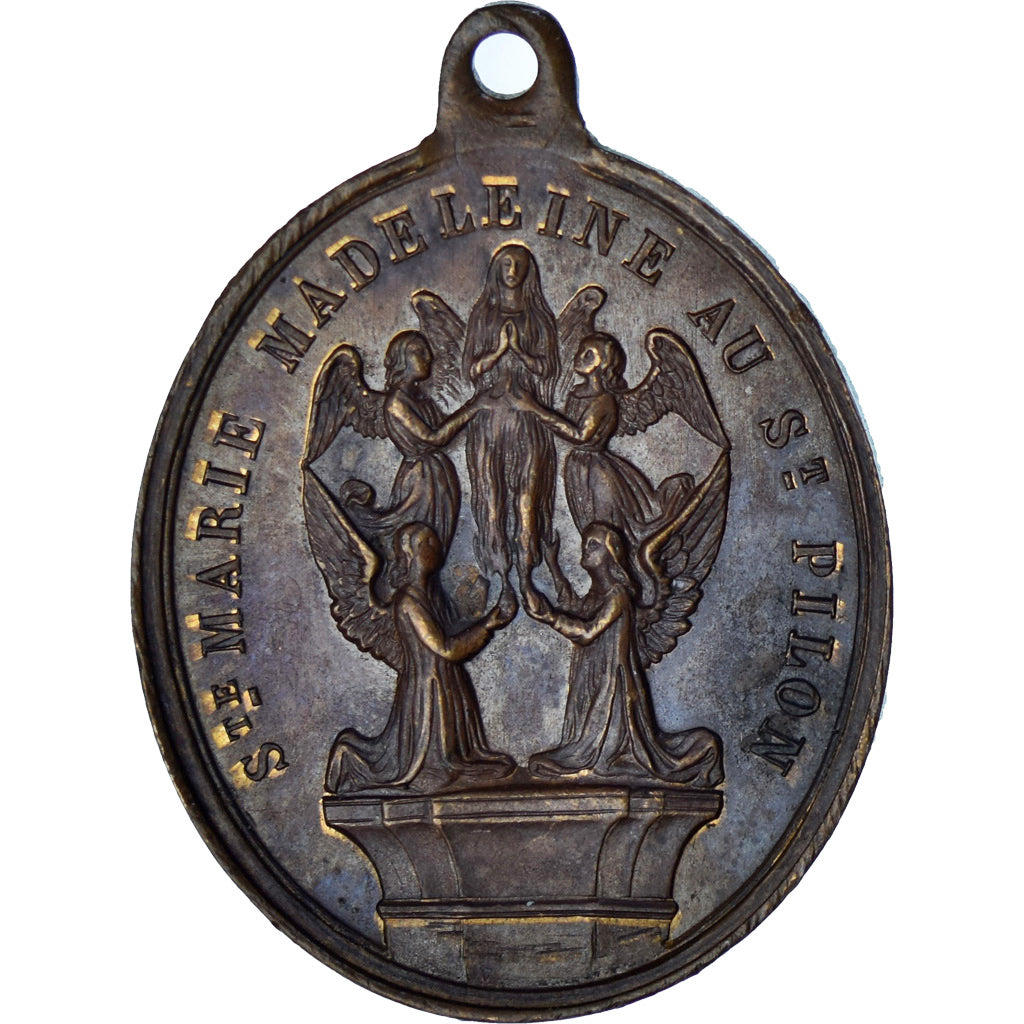 Francia, medalla, Sainte Marie Madeleine au Saint Pilon, Religions & beliefs