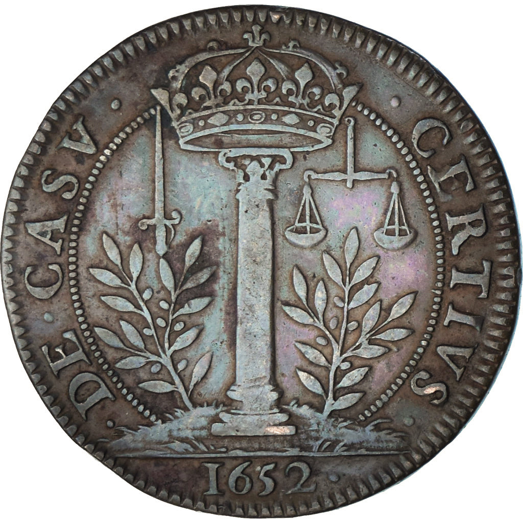 France, Jeton, Louis XIV Le Grand, History, 1652, TB+, Cuivre, Feuardent:12491