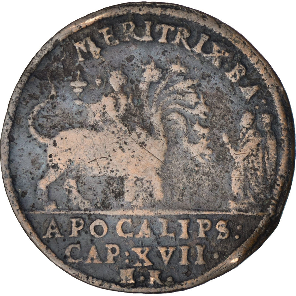 France, Jeton, La Grande Prostituée de Babylone, History, TB+, Cuivre