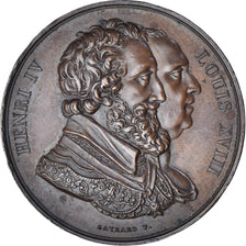 Francja, medal, Louis XVIII, Rétablissement de la statue d'Henri IV, Historia