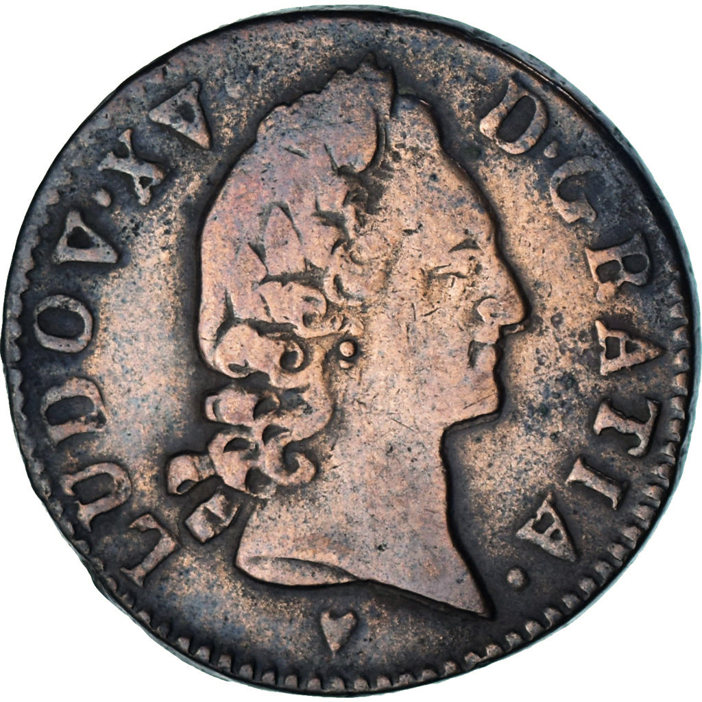 Munten, Frankrijk, Louis XV, 1/2 Sol d'Aix, 1768, Aix, ZF, Koper