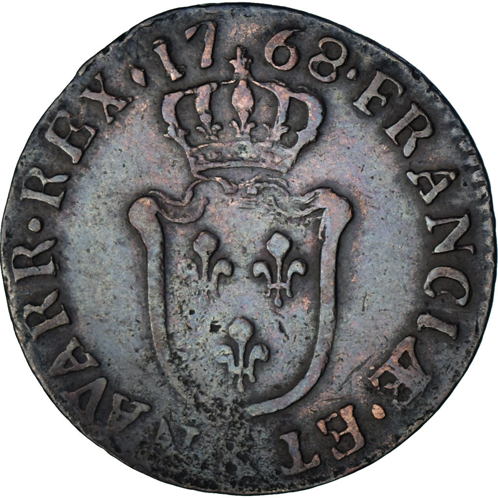Munten, Frankrijk, Louis XV, 1/2 Sol d'Aix, 1768, Aix, ZF, Koper